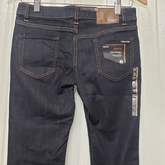 Volcom Youth Girls Sz 14 NWT Vorta Slim Straight Jeans - Picture 10 of 15